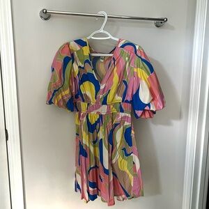 Sincerely Jules Colorful Puff Sleeve Dress